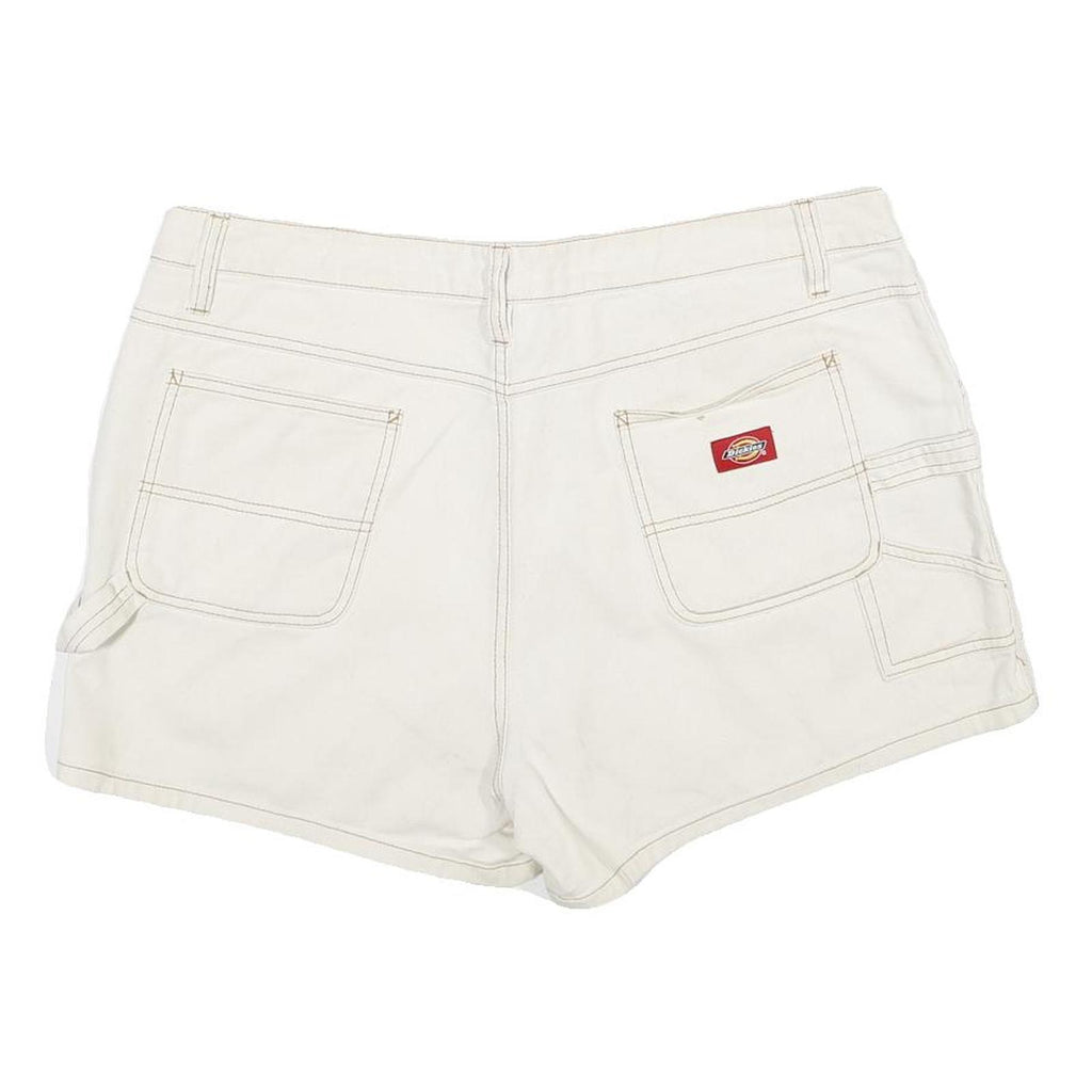 DICKIES Womens Shorts White Casual Cotton XL W36 Workwear Utility