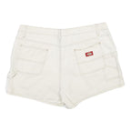 DICKIES Womens Shorts White Casual Cotton XL W36 Workwear Utility
