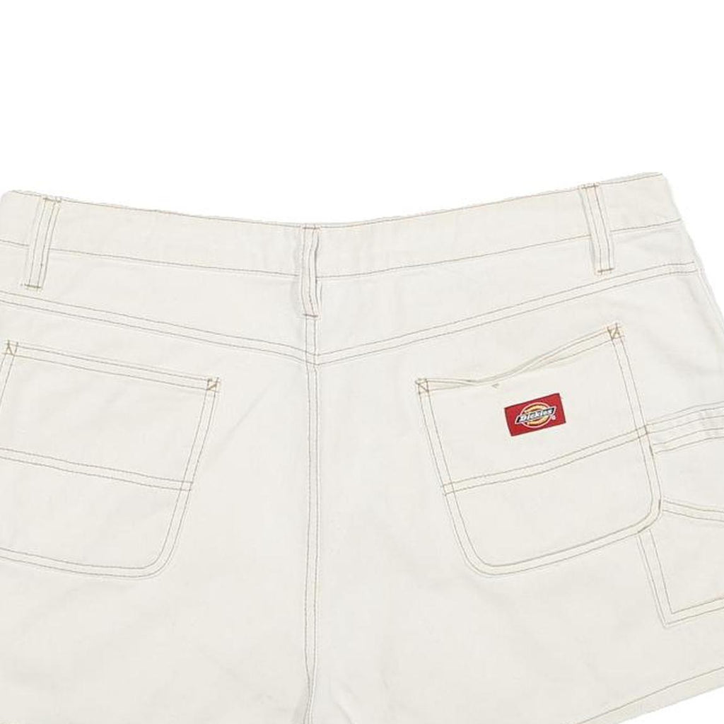 DICKIES Womens Shorts White Casual Cotton XL W36 Workwear Utility