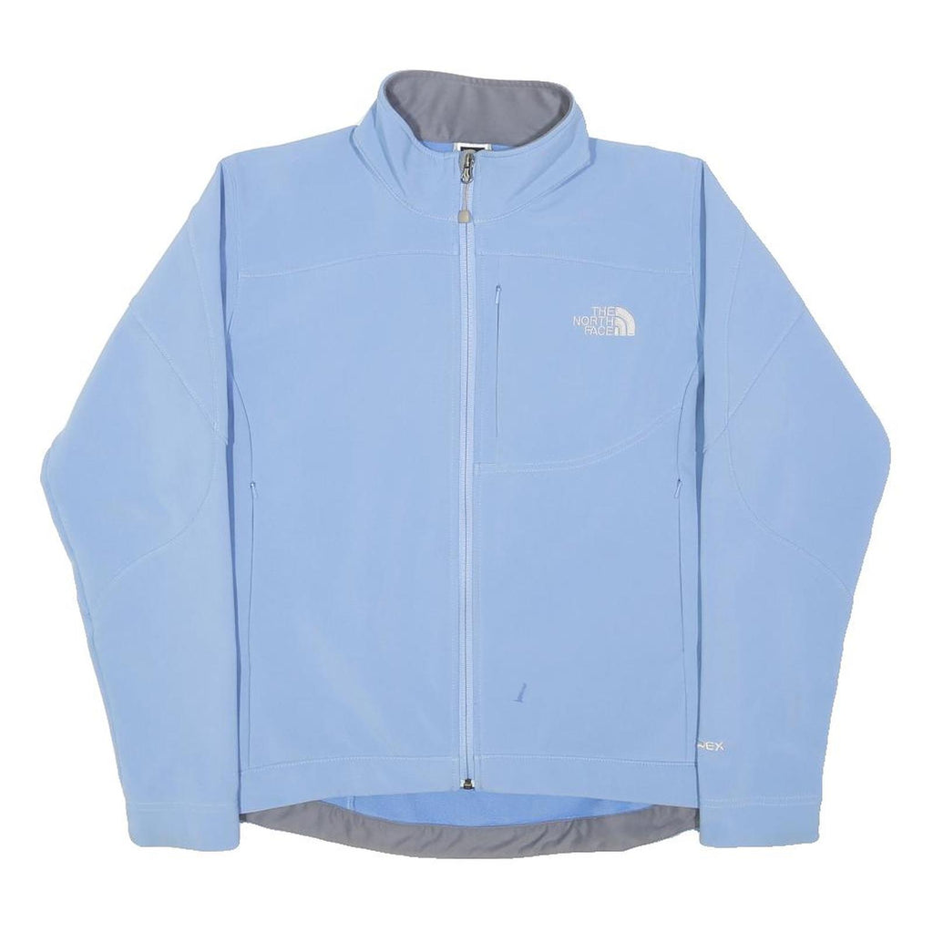 THE NORTH FACE Womens Blue Zip Jacket L Polyester Plain Outdoor Lightweight