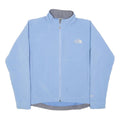 THE NORTH FACE Womens Blue Zip Jacket L Polyester Plain Outdoor Lightweight