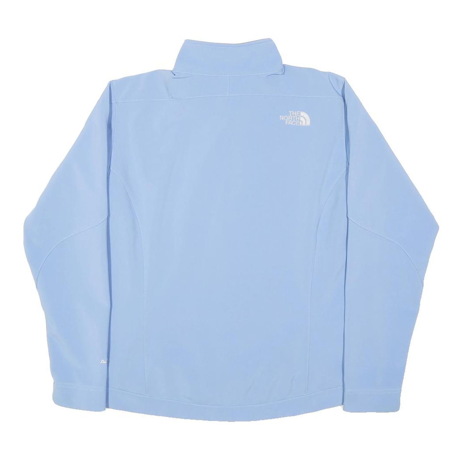 THE NORTH FACE Womens Blue Zip Jacket L Polyester Plain Outdoor Lightweight
