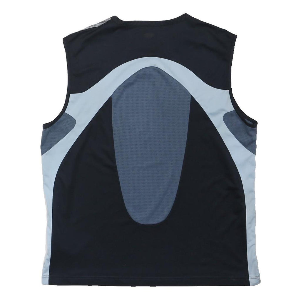 ADIDAS Mens Black & Grey Sleeveless Polyester Blend T-Shirt L Athletic