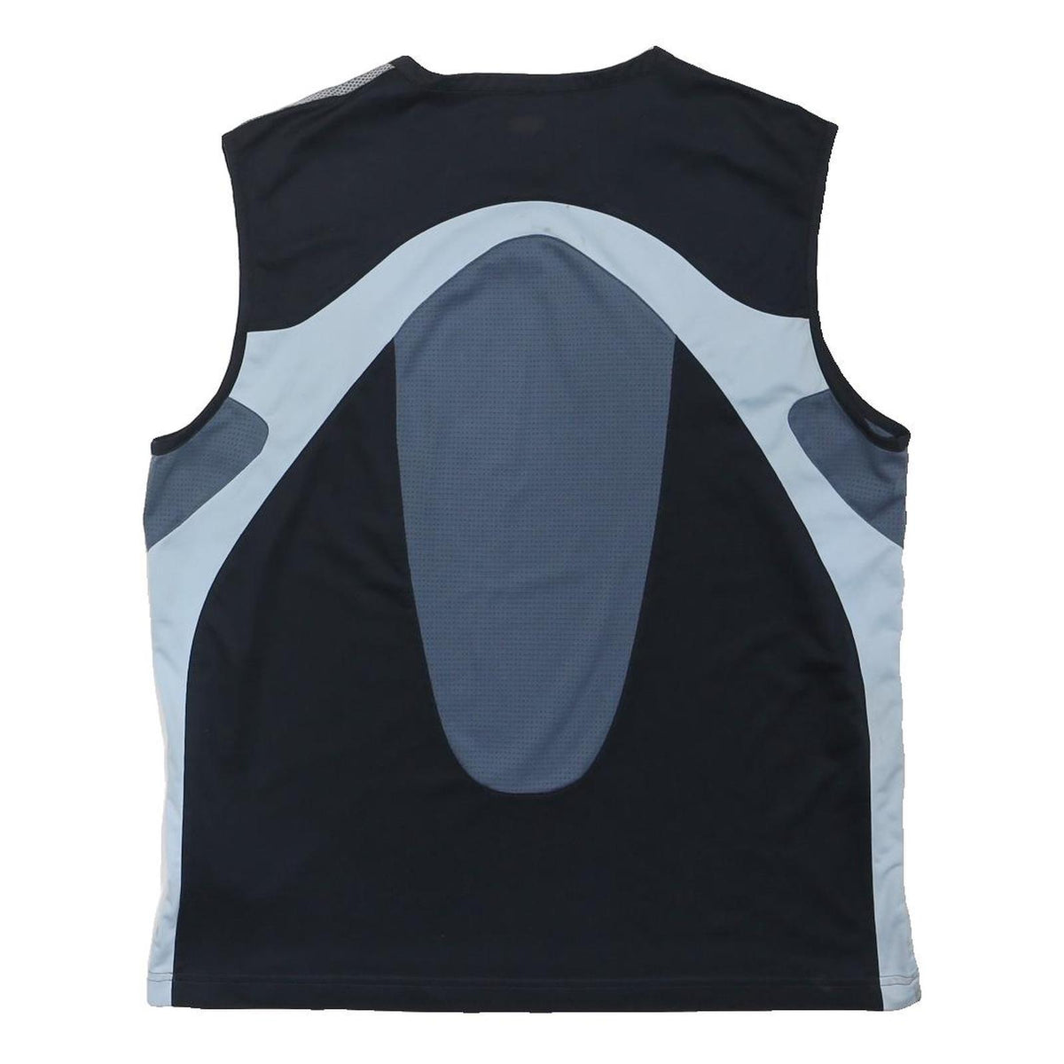 ADIDAS Mens Black & Grey Sleeveless Polyester Blend T-Shirt L Athletic
