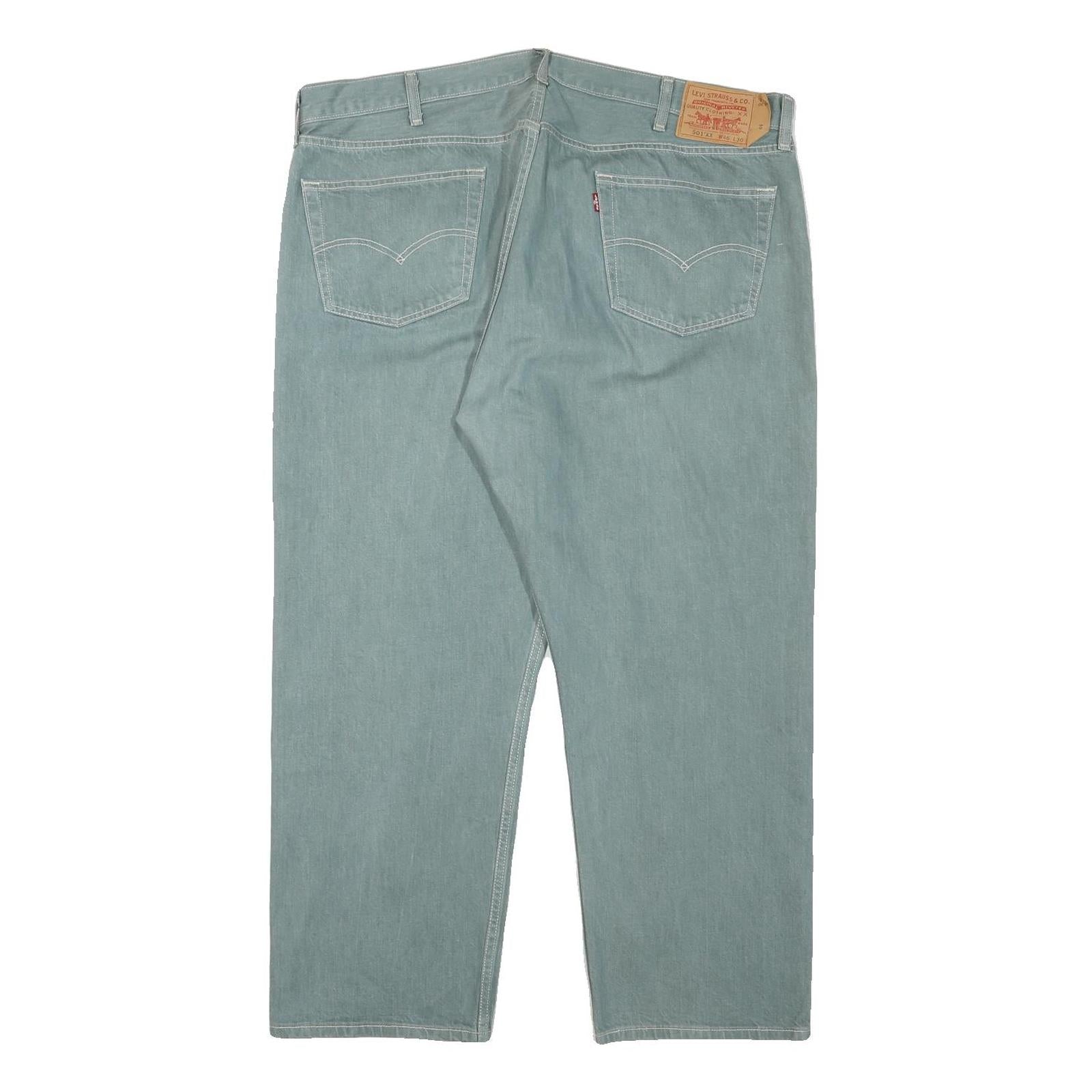 LEVI'S 501XX Mens Jeans Regular Straight Denim Light W43 L27 Classic Cotton