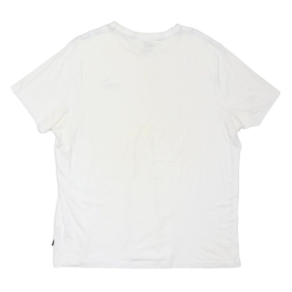 PUMA Mens White Graphic T-Shirt XL Short Sleeve Crew Neck Cotton Blend Casual