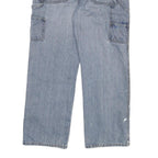 DICKIES Mens Relaxed Light Blue Denim Jeans W32 L28 Workwear Straight Fit Zip