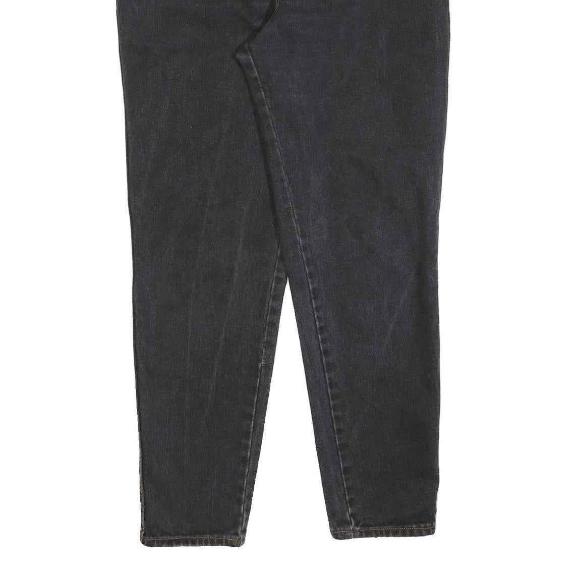 CERRUTI Womens Regular Black Denim Cotton Blend Jeans W30 L30 Classic Zip