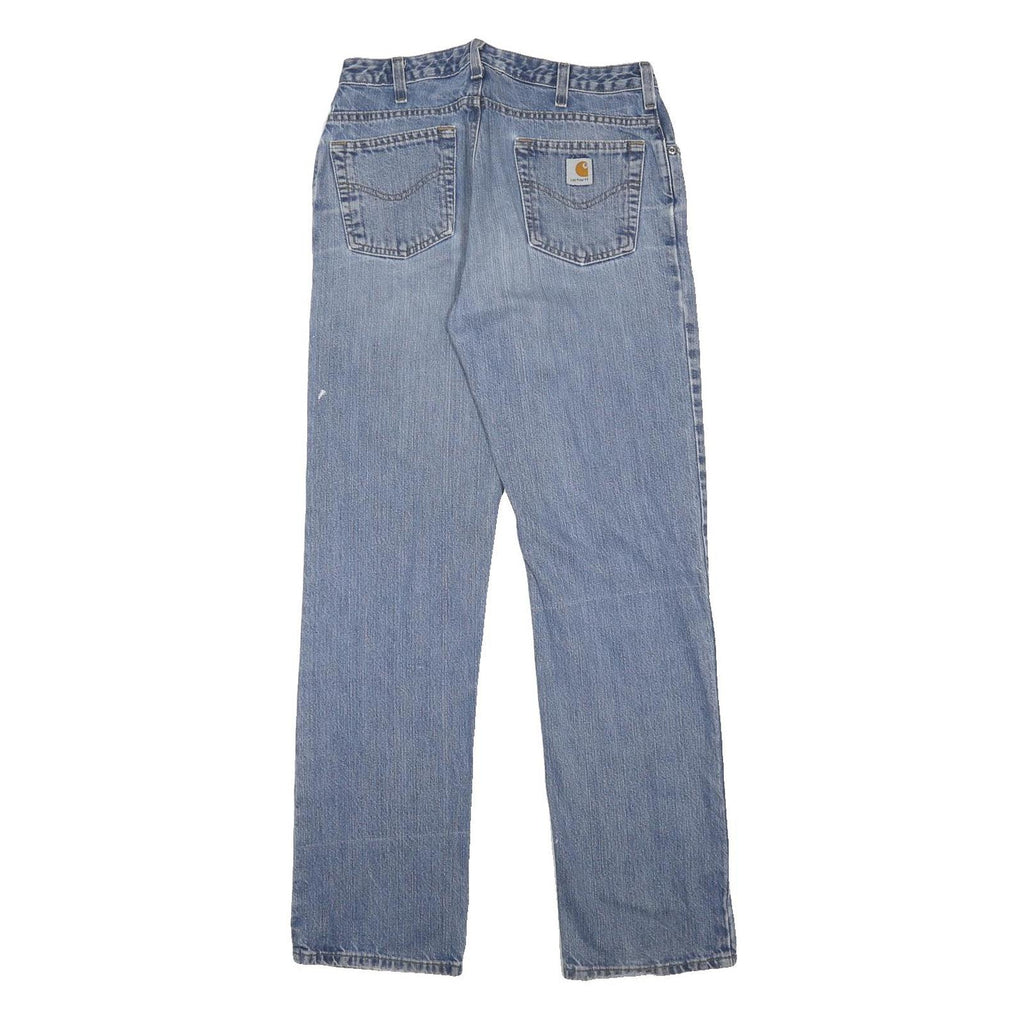 CARHARTT Mens Jeans Blue Regular Straight Denim W28 L33 Workwear Casual