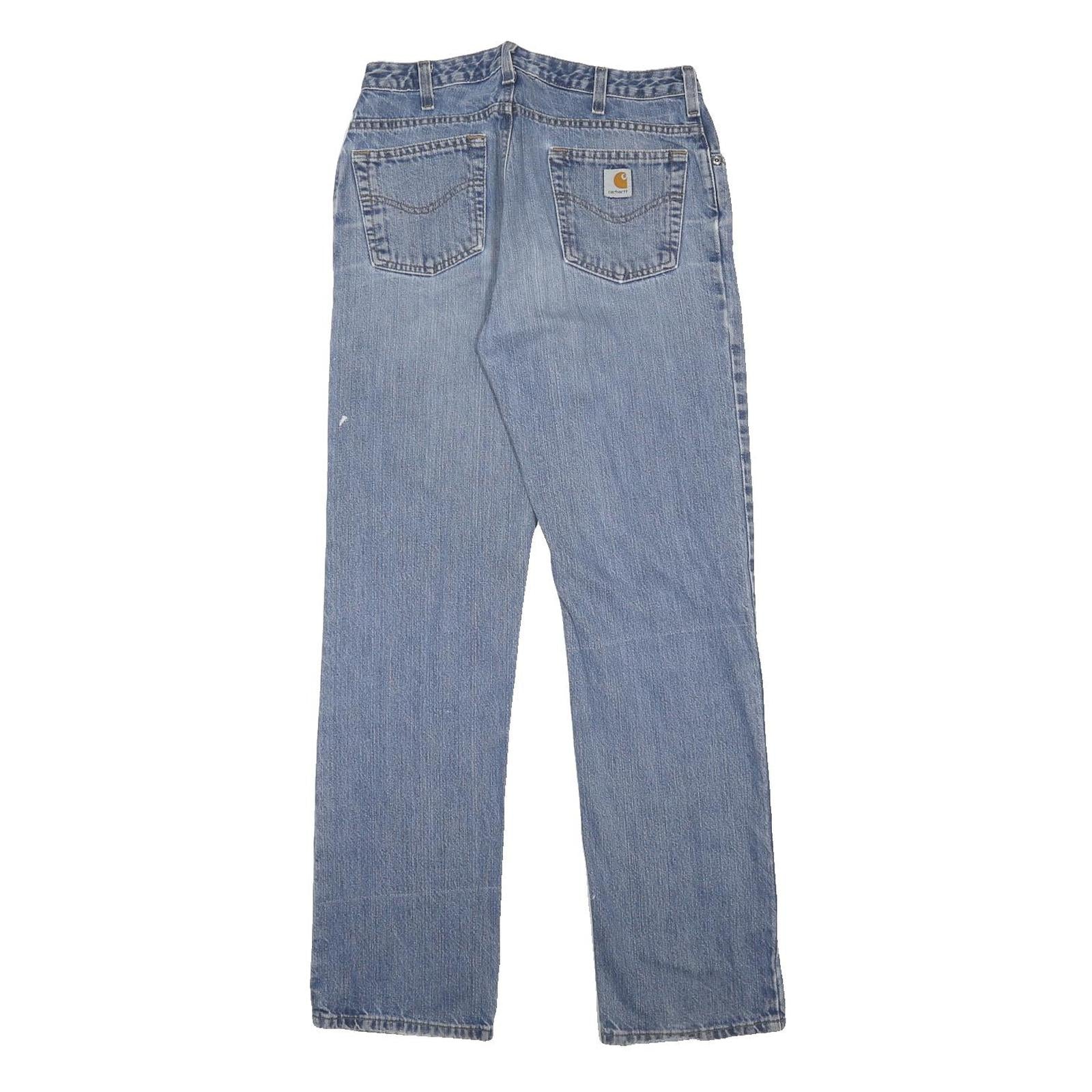 CARHARTT Mens Jeans Blue Regular Straight Denim W28 L33 Workwear Casual