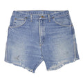 WRANGLER Womens Denim Blue Cut-Off Shorts XL W36 Casual Cotton Blend