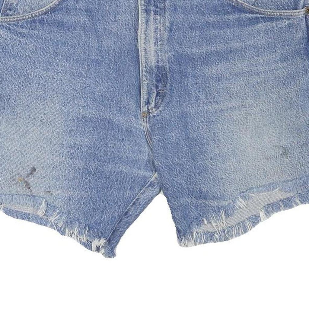 WRANGLER Womens Denim Blue Cut-Off Shorts XL W36 Casual Cotton Blend