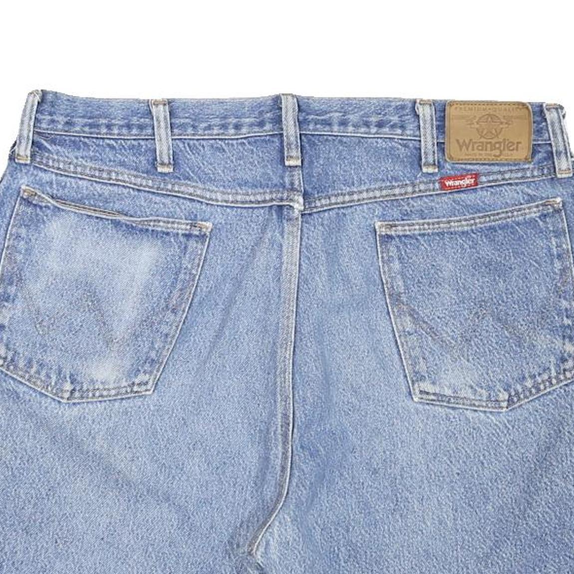 WRANGLER Womens Denim Blue Cut-Off Shorts XL W36 Casual Cotton Blend