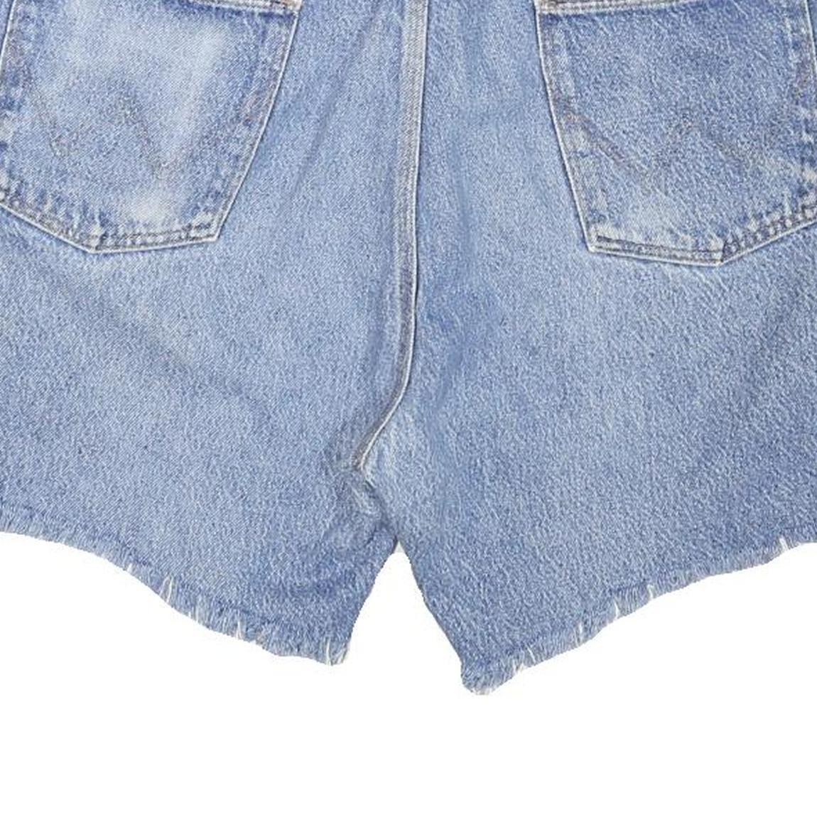 WRANGLER Womens Denim Blue Cut-Off Shorts XL W36 Casual Cotton Blend