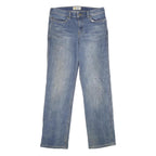 CARHARTT Womens Classic Blue Denim Straight Leg Jeans Cotton Blend W30 L30 Zip