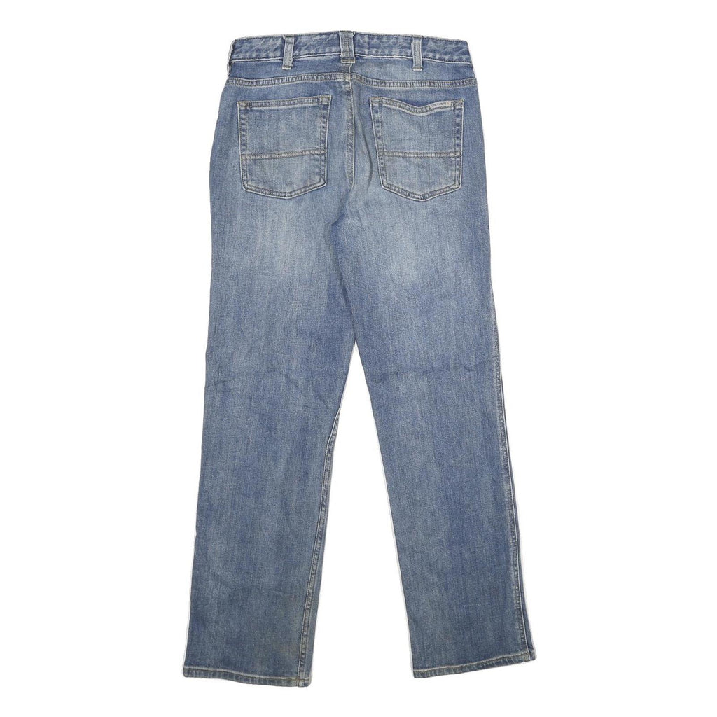 CARHARTT Womens Classic Blue Denim Straight Leg Jeans Cotton Blend W30 L30 Zip