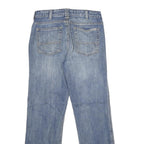 CARHARTT Womens Classic Blue Denim Straight Leg Jeans Cotton Blend W30 L30 Zip