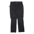 CARHARTT Mens Cotton Blend Black Regular Fit Trousers W32 L30 Workwear Zip