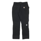 CARHARTT Mens Cotton Blend Black Regular Fit Trousers W32 L30 Workwear Zip
