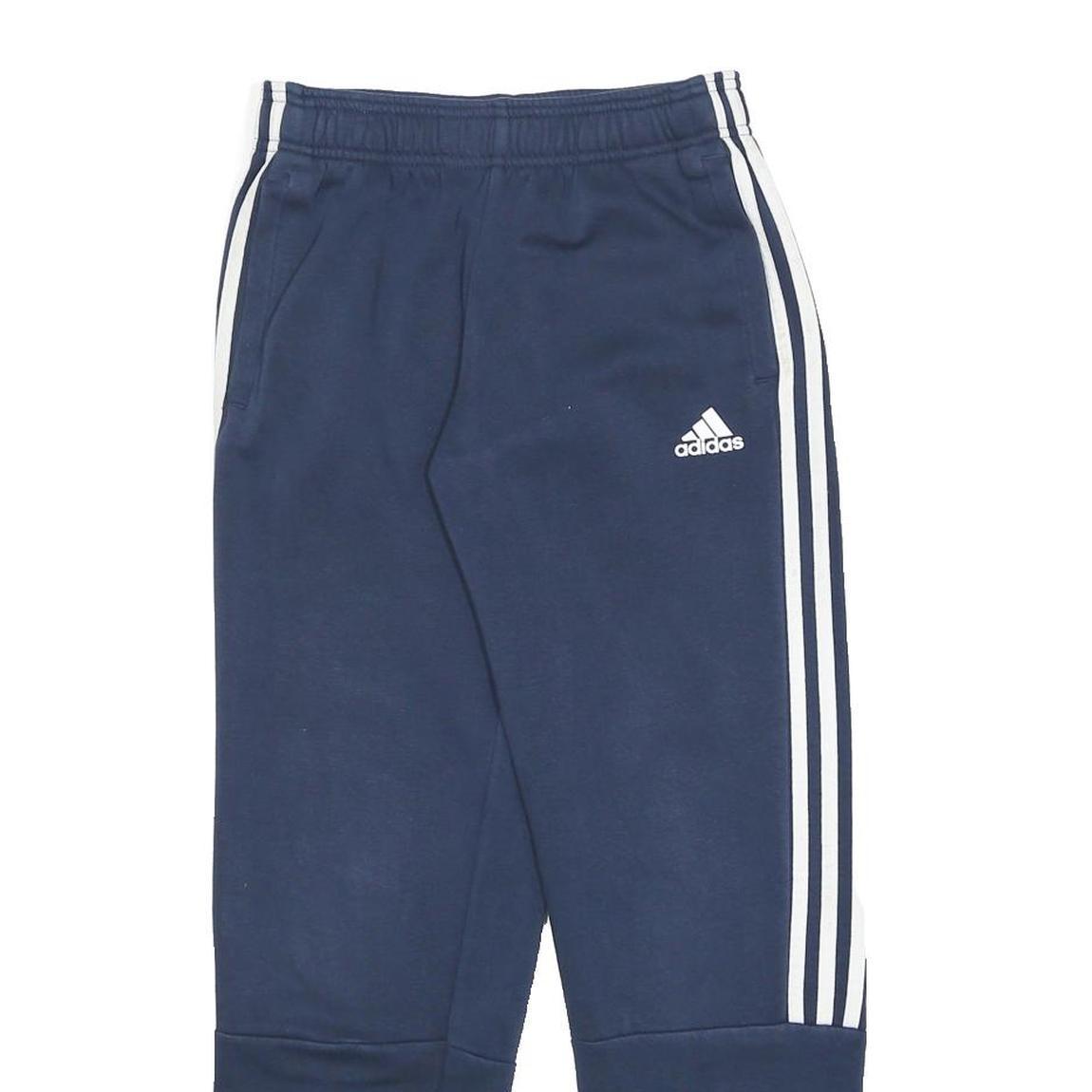 ADIDAS Womens Joggers Navy Blue & White Slim Tapered S W24 L26 Sportswear