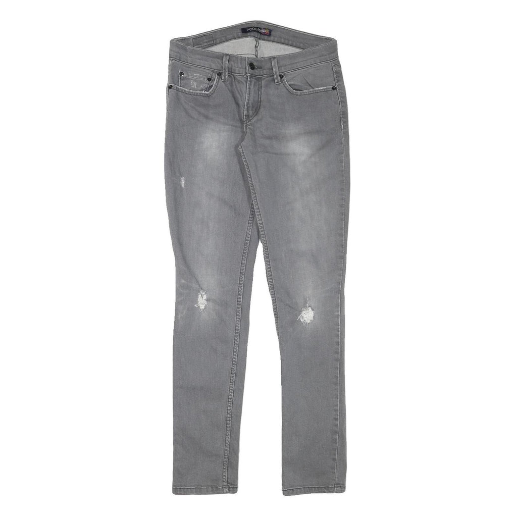 LEVI'S Womens Grey Slim Skinny Denim Light W29 L31 Distressed Cotton Blend Jeans