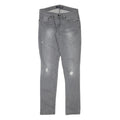 LEVI'S Womens Grey Slim Skinny Denim Light W29 L31 Distressed Cotton Blend Jeans