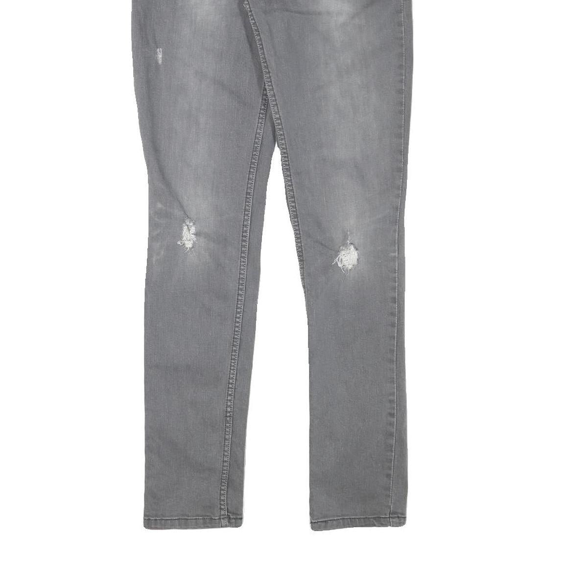 LEVI'S Womens Grey Slim Skinny Denim Light W29 L31 Distressed Cotton Blend Jeans