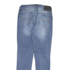 GUESS Womens Slim Blue Denim Slim Jeans W30 L31 Cotton Blend Zip Casual