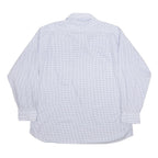 BURBERRY Mens Blue Check Cotton Shirt XL Classic Long Sleeve Button Shirt