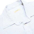 BURBERRY Mens Blue Check Cotton Shirt XL Classic Long Sleeve Button Shirt