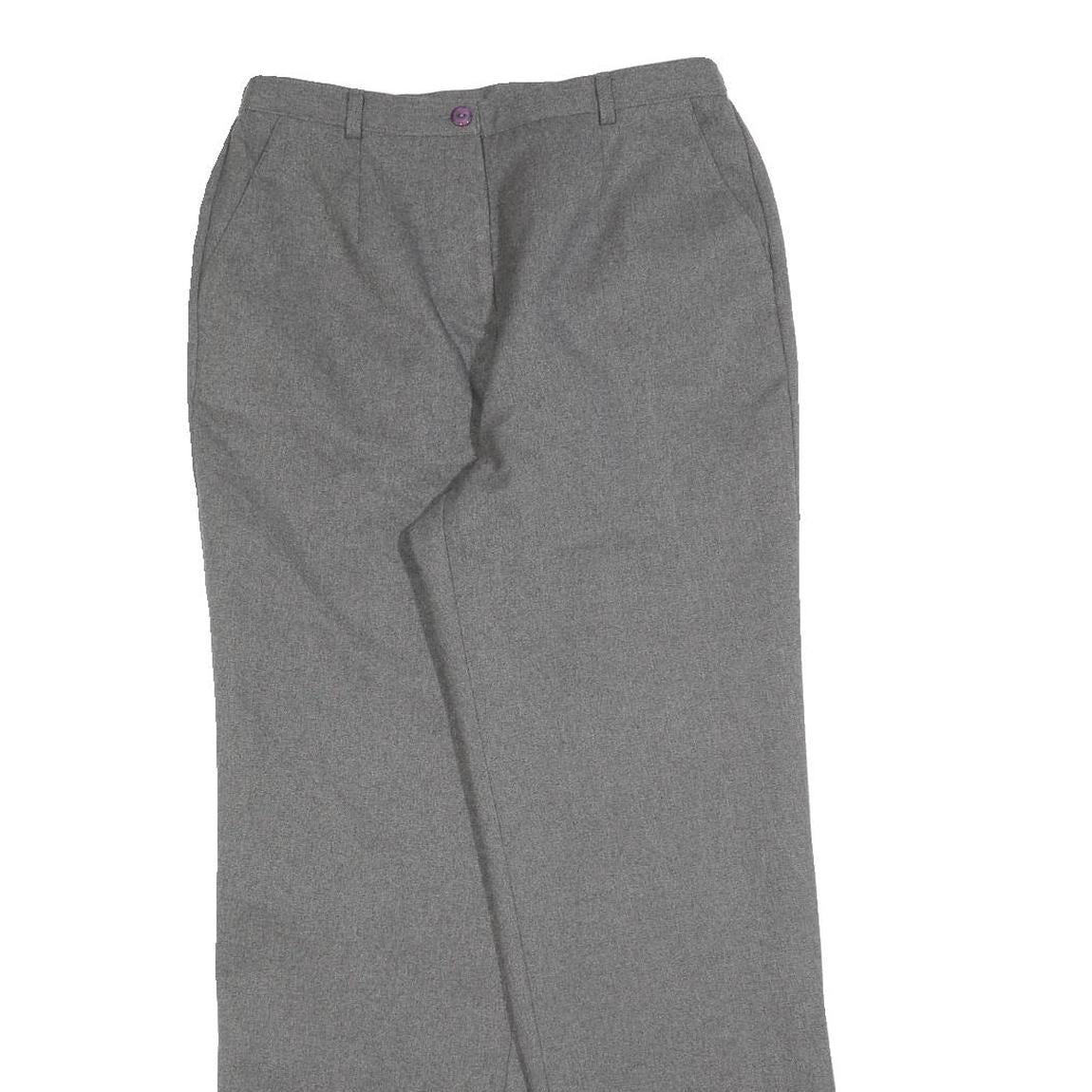 SAG HARBOR Womens Polyester Grey Regular Fit Straight Leg Trousers W28 L28