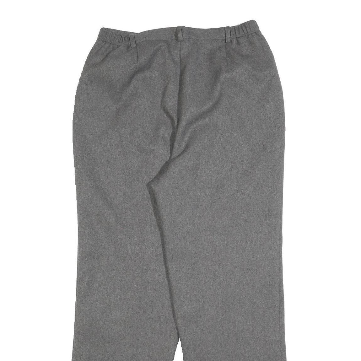 SAG HARBOR Womens Polyester Grey Regular Fit Straight Leg Trousers W28 L28