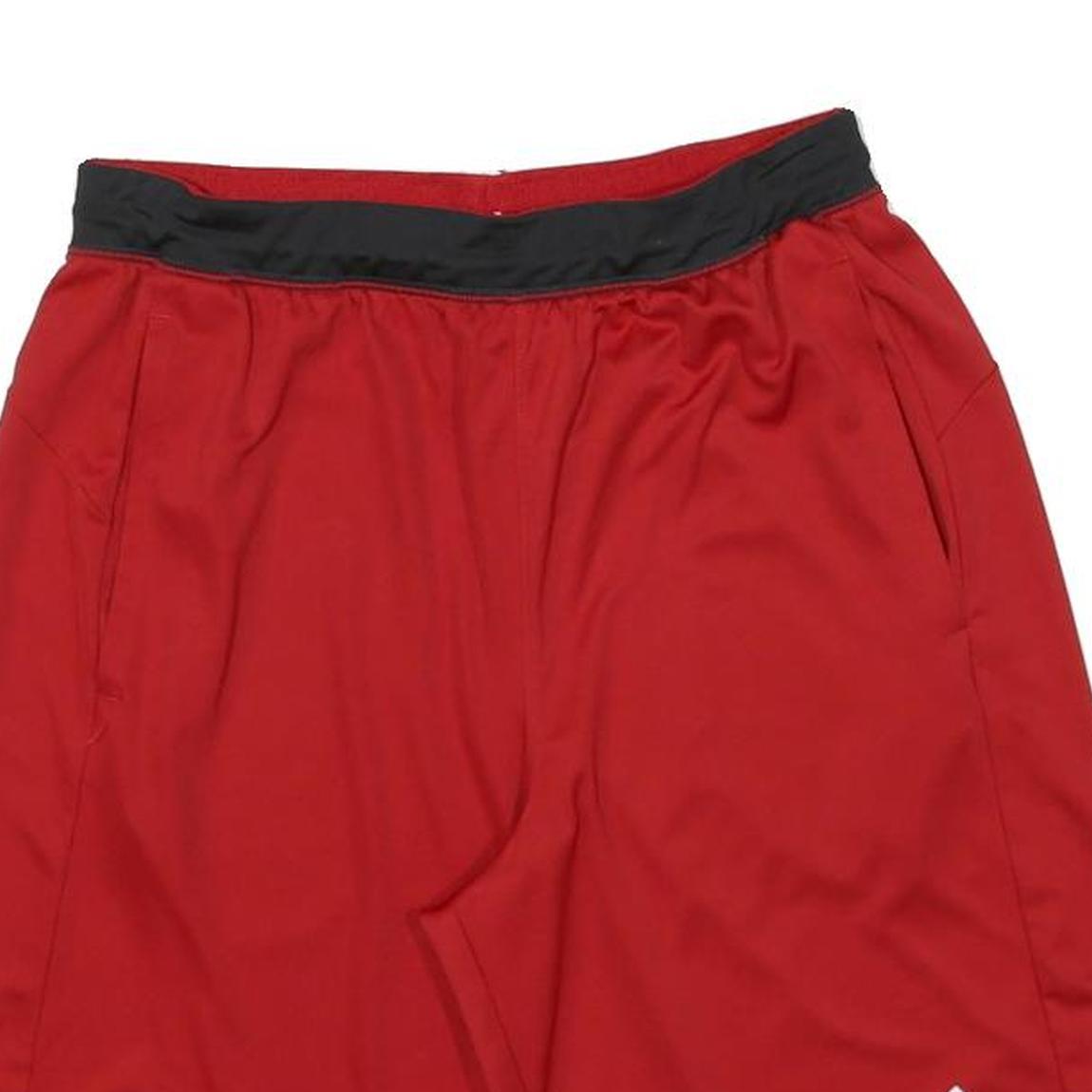 ADIDAS Mens Red & Black Lacrosse Polyester Blend Sports Shorts M W26 Athletic