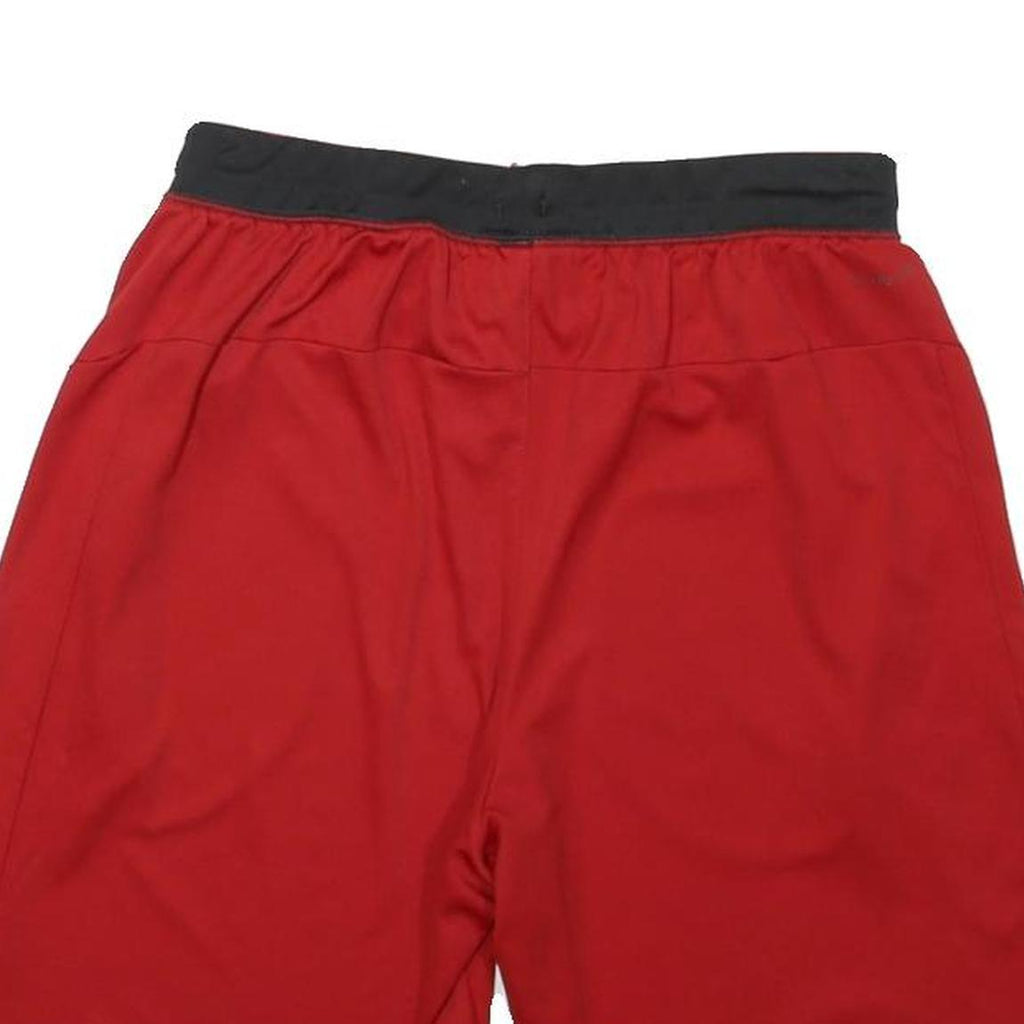 ADIDAS Mens Red & Black Lacrosse Polyester Blend Sports Shorts M W26 Athletic
