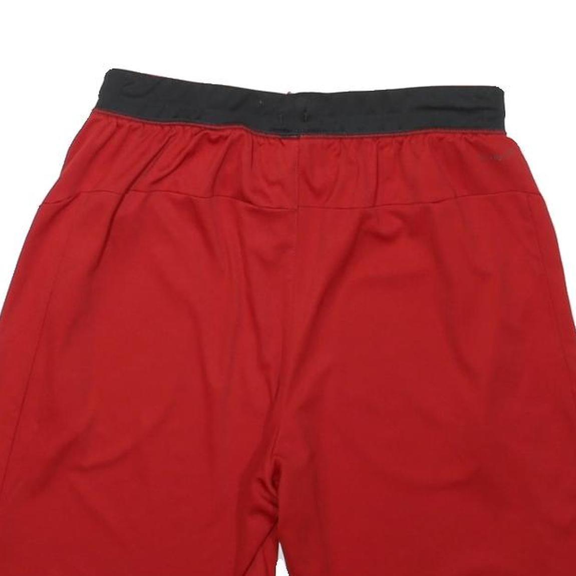 ADIDAS Mens Red & Black Lacrosse Polyester Blend Sports Shorts M W26 Athletic