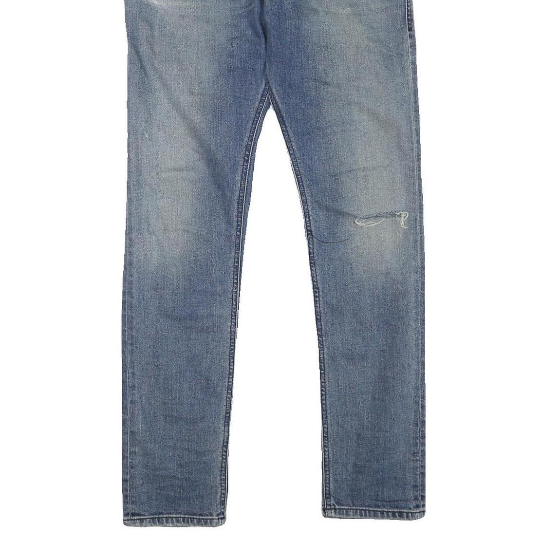 DIESEL Mens Slim Blue Denim Light Wash Jeans W31 L31 Classic Cotton Blend Zip