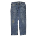 CARHARTT Mens Regular Fit Blue Denim Jeans W36 L32 Zip Cotton Blend