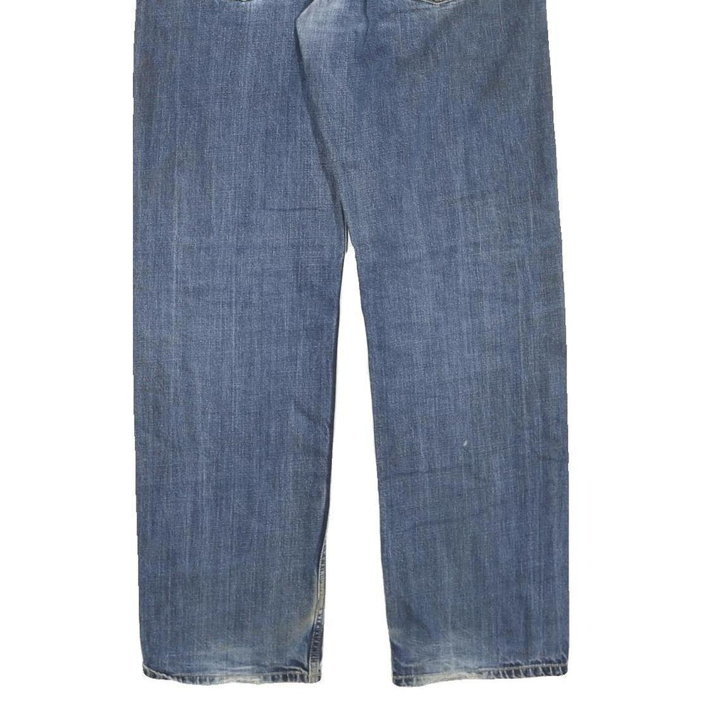 CARHARTT Mens Regular Fit Blue Denim Jeans W36 L32 Zip Cotton Blend