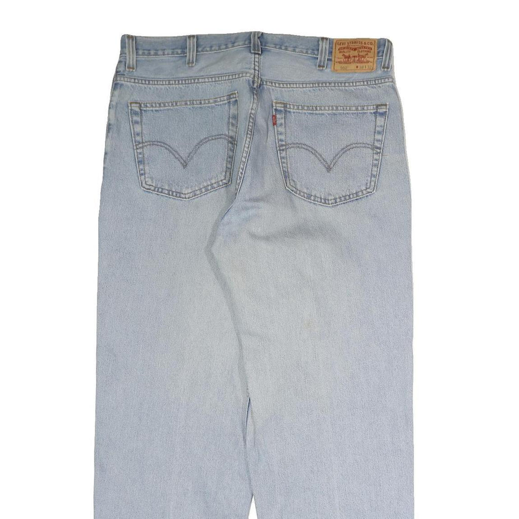 LEVI'S 560 Mens Jeans Blue Regular Loose Denim Light W38 L32 Comfort Fit