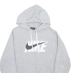NIKE Mens Grey Hoodie M Cotton Blend Pullover Casual Sportswear