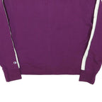 CHAMPION Womens Purple & White Crew Neck L Cotton Blend Logo Sweatshirt