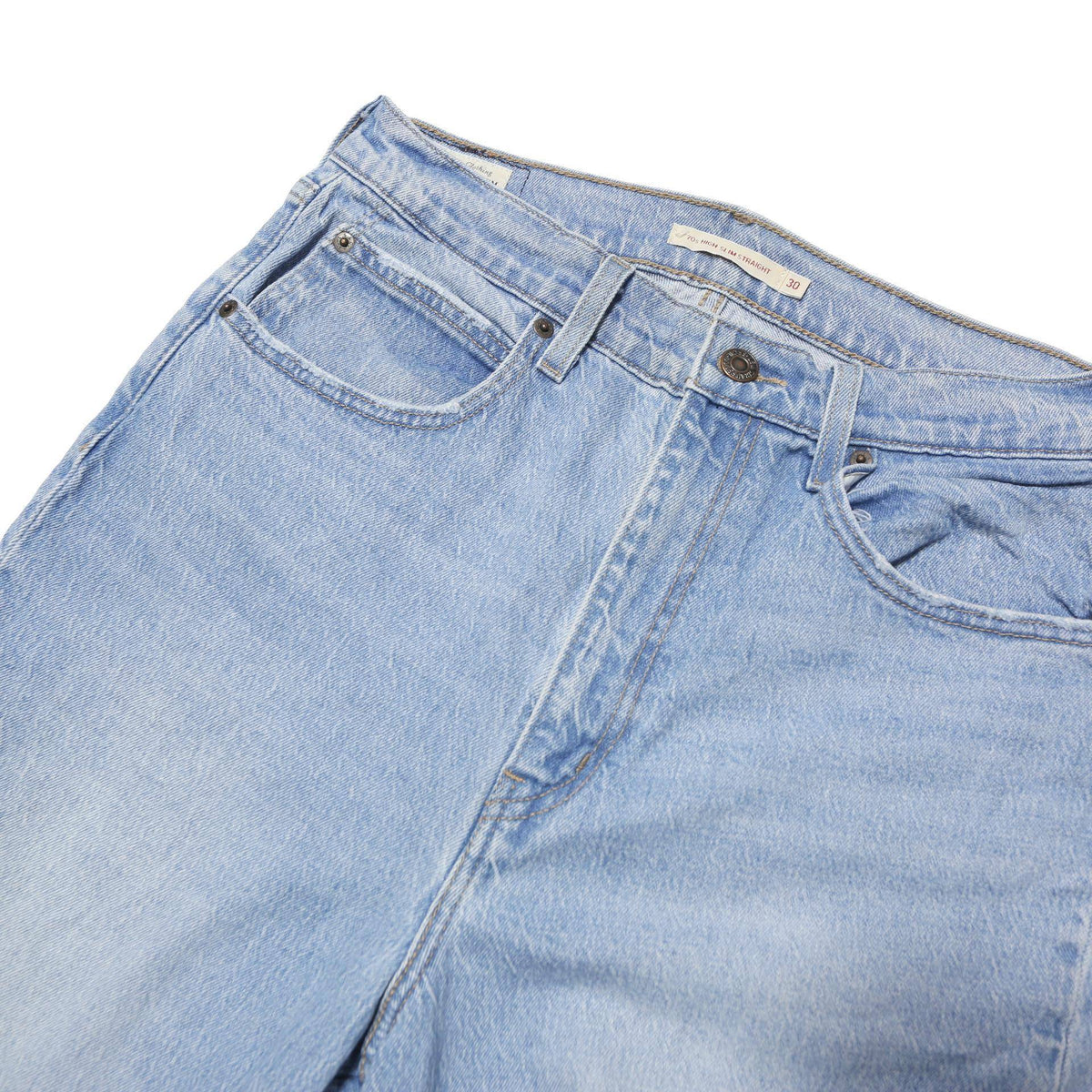 LEVI'S 70S High Slim Straight Mens Jeans Blue Slim Straight Denim Light W30 L32