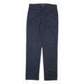 DICKIES Mens Cotton Blend Navy Regular Fit Straight Leg Trousers W28 L30