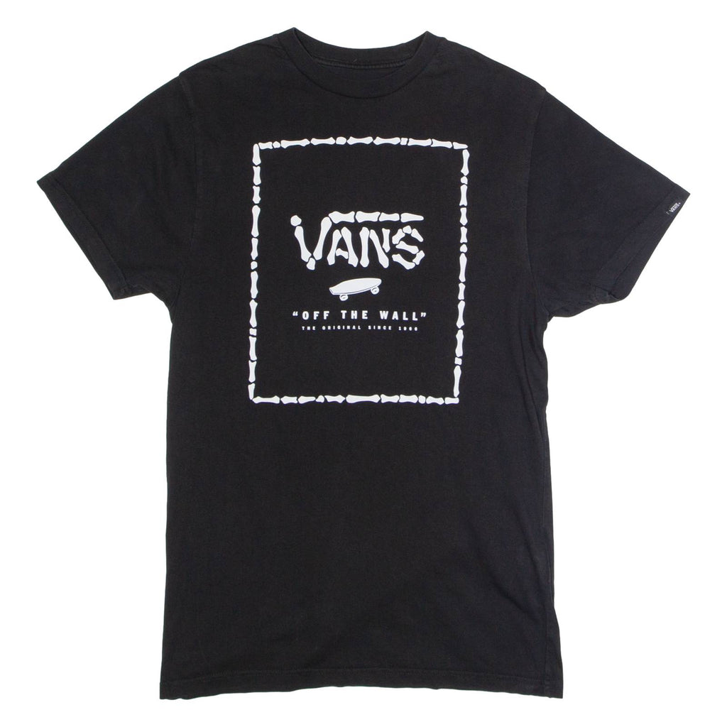 VANS Custom Fit Mens T-Shirt Black Crew Neck S
