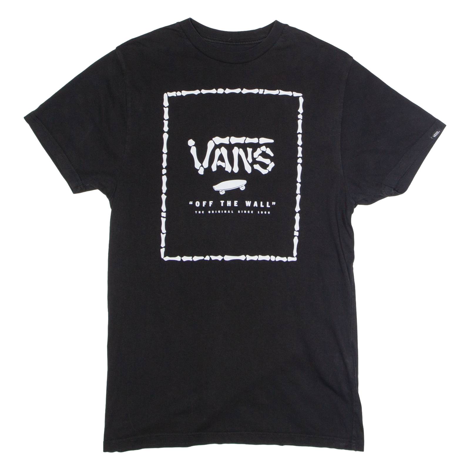 VANS Custom Fit Mens T-Shirt Black Crew Neck S