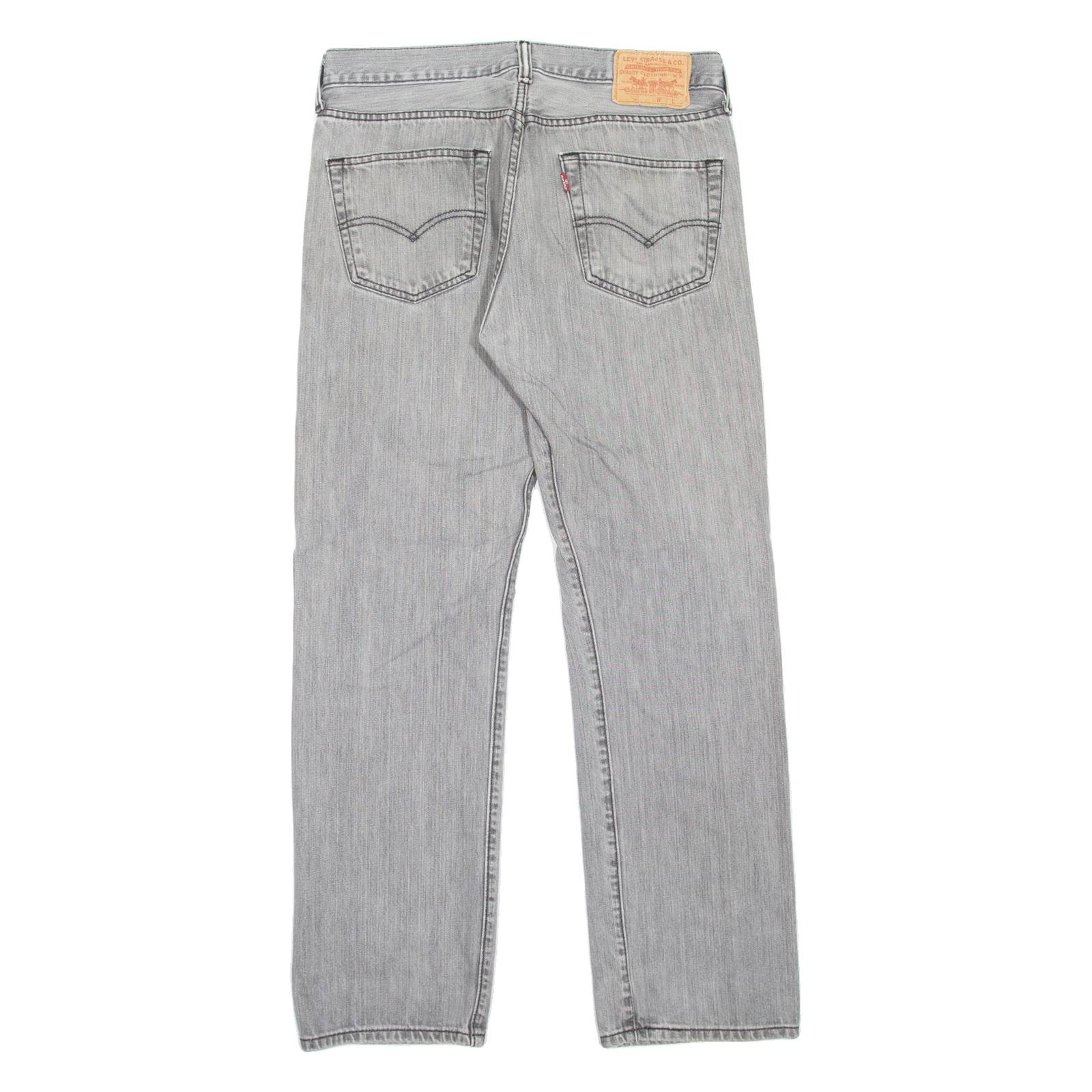 LEVI'S 514 Jeans Mens Grey Slim Straight W32 L30