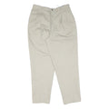 Mens Slim Beige Cotton Blend Slim Fit Trousers W30 L30 Casual Smart Zip