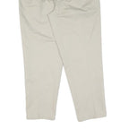 Mens Slim Beige Cotton Blend Slim Fit Trousers W30 L30 Casual Smart Zip