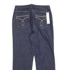 CALVIN KLEIN JEANS Womens Blue Regular Straight Denim Raw W32 L28 Zip Waistband