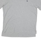 POLO RALPH LAUREN Mens Grey Short Sleeve Plain XL Cotton Blend Polo Shirt Casual